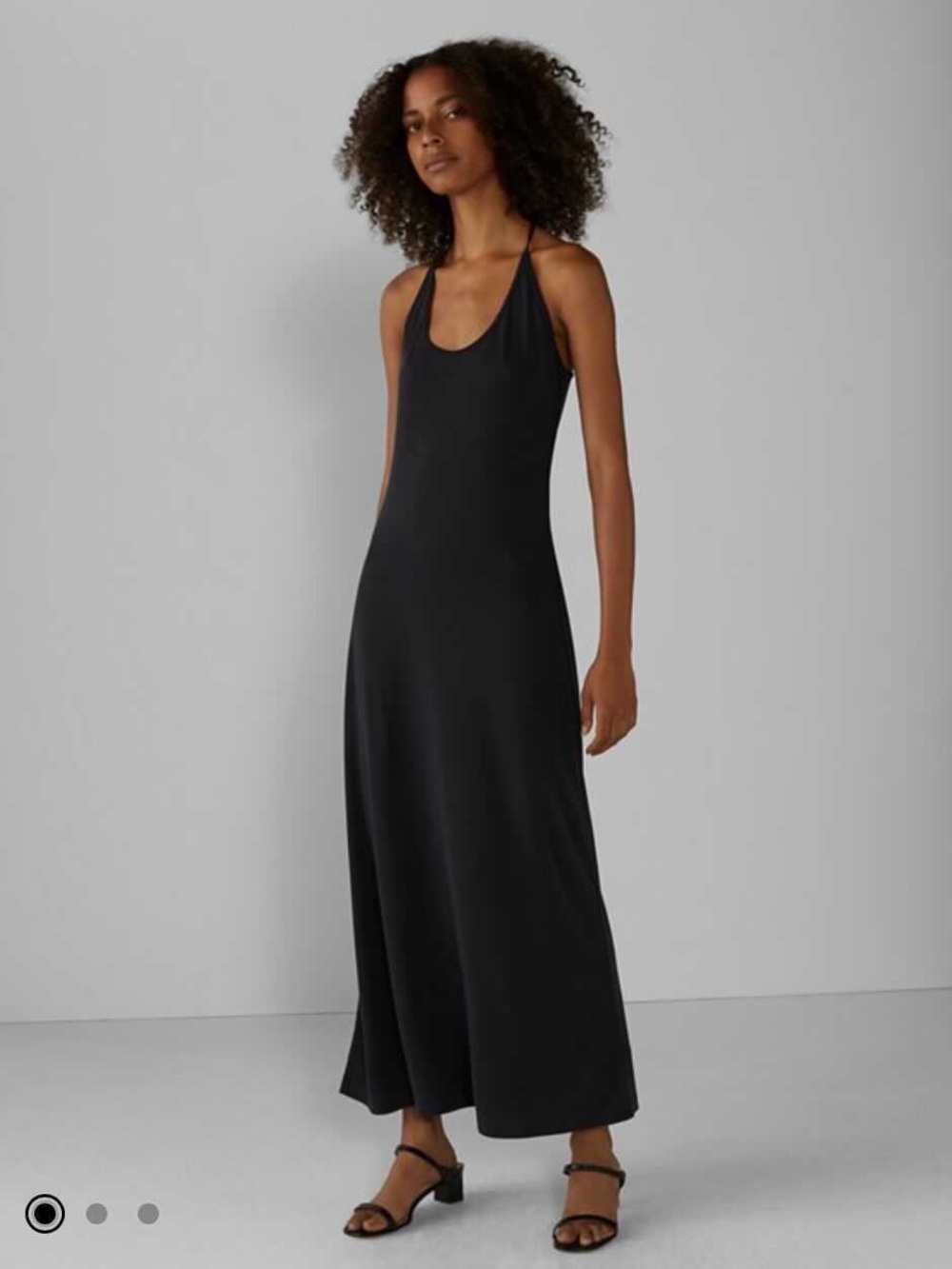 Club Monaco Black Halter Maxi Dress NWT